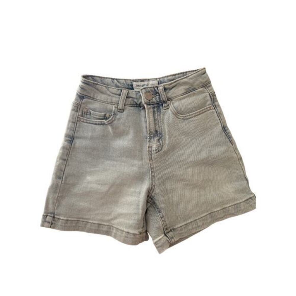 Ban Jara Light Wash Denim Shorts Size 00 / 22 High Rise Cuffed Classic